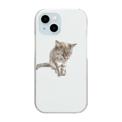 にゃんすけ Clear Smartphone Case