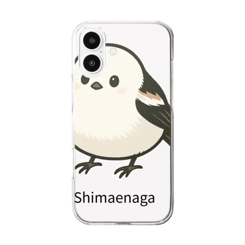 もふもふシマエナガTシャツ｜癒し系どうぶつデザイン Clear Smartphone Case