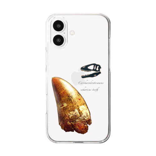 最凶巨大肉食恐竜の歯化石 Clear Smartphone Case
