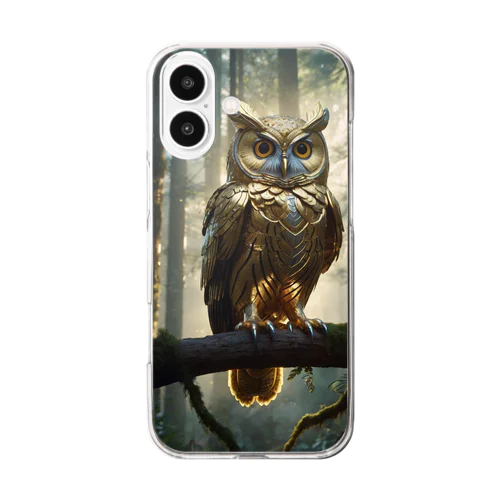 幸福なふくろう Clear Smartphone Case