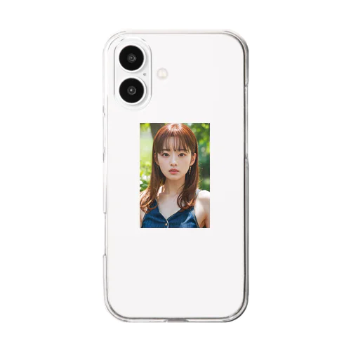 未来少女カラーズ　茶 Clear Smartphone Case