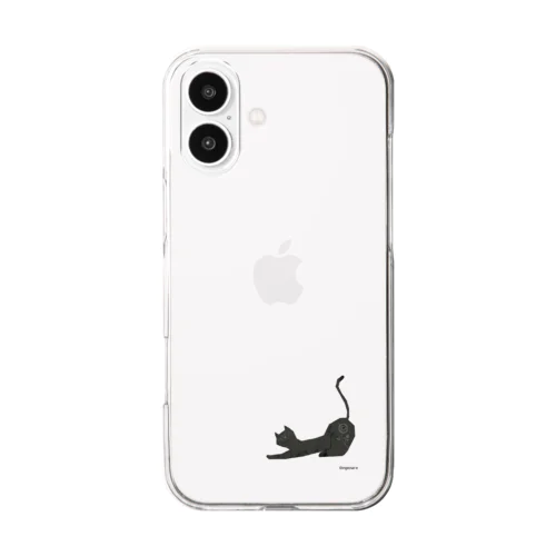猫のイラストスマホケース Clear Smartphone Case