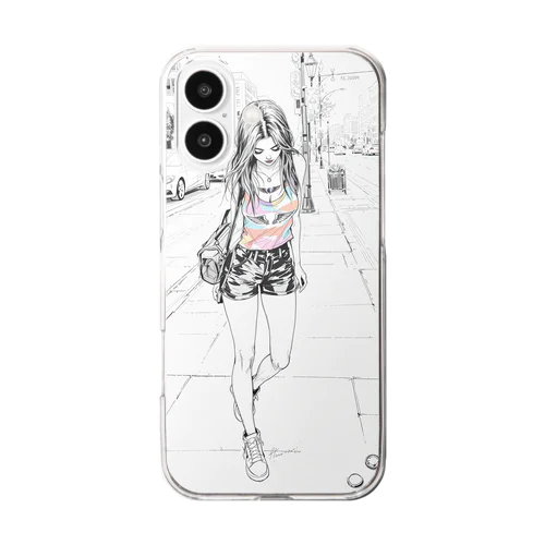 隠れた宝石を探す人 Clear Smartphone Case