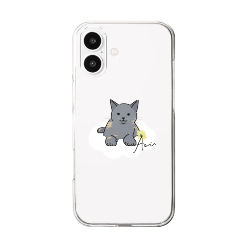みんなを見守るあおいちゃんスマホケース/クリア Clear Smartphone Case