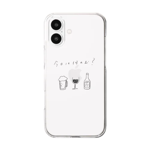 今日は何のむ？ Clear Smartphone Case