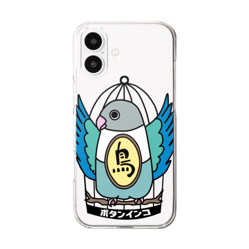 ボタン印 Clear Smartphone Case