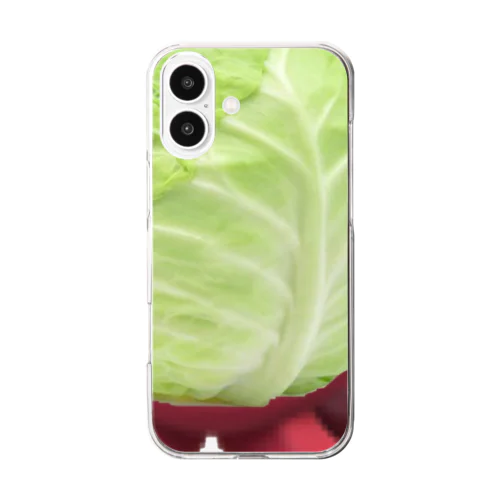 キャベツタコ殴りマン Clear Smartphone Case