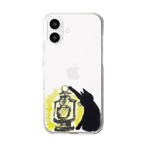 黒猫ランタン Clear Smartphone Case