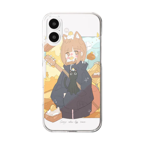 「晴れのちエッグトースト🍳」 Clear Smartphone Case