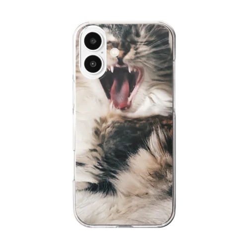 しじみさんのあくび Clear Smartphone Case