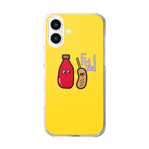 フレンド スマケー イエロー Clear Smartphone Case