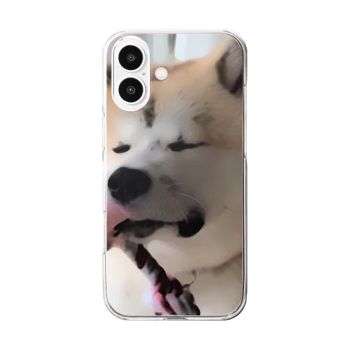 いつも眠い犬スマホケース Clear Smartphone Case