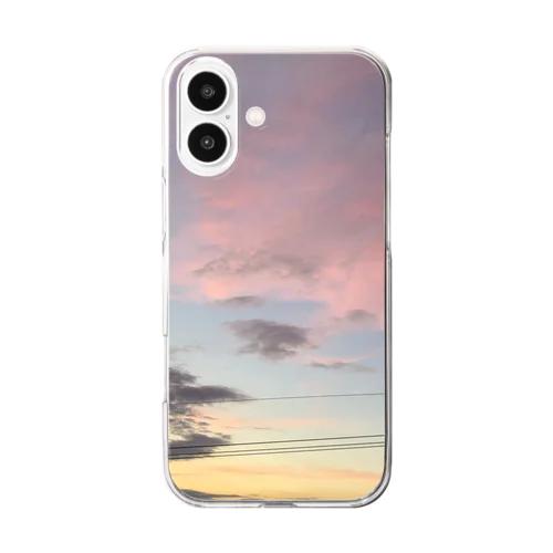 秋　夕暮れ空 Clear Smartphone Case