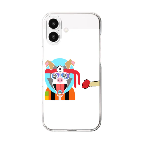 あほにゃん　フルボッコ Clear Smartphone Case