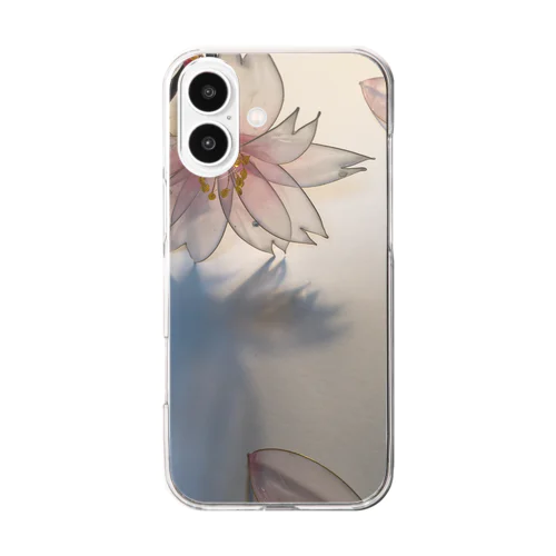 八重桜 簪 Clear Smartphone Case