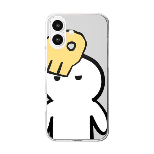 フキゲン骸骨くん Clear Smartphone Case