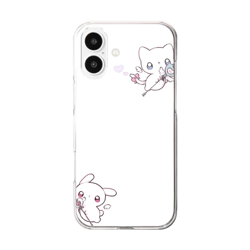 メンヘラうさぎねこ Clear Smartphone Case