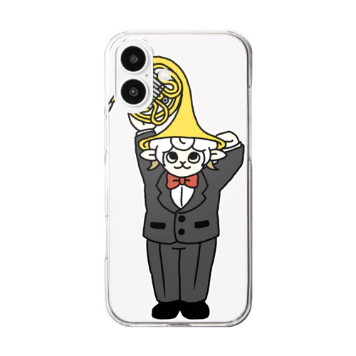 ホルンをかぶった羊 Clear Smartphone Case
