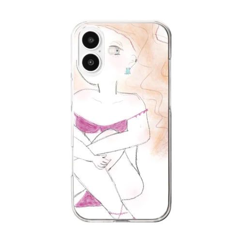 青い目の女の子 Clear Smartphone Case
