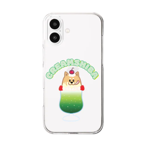 柴犬クリームソーダ Clear Smartphone Case