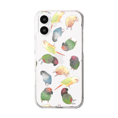 たっぷりウロコインコちゃん【まめるりはことり】 Clear Smartphone Case