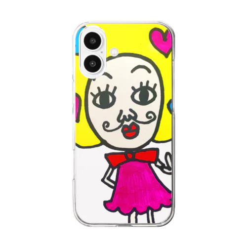 パーティー鼻毛ちゃん Clear Smartphone Case