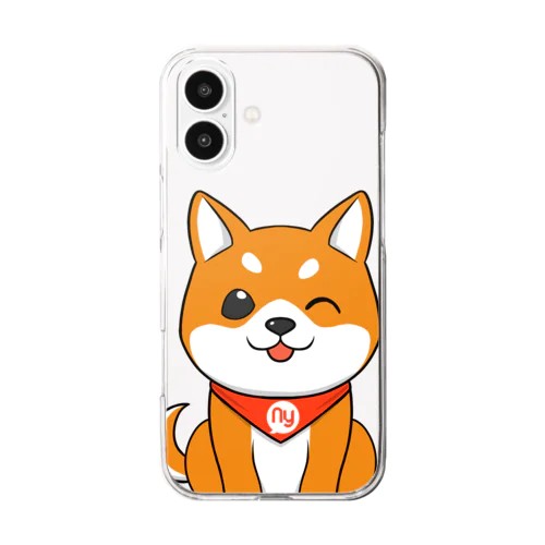 柴犬ウィンク Clear Smartphone Case