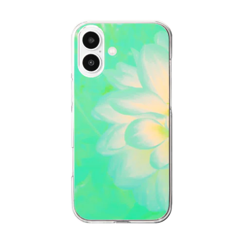 花＊花　ペパーミントグリーン Clear Smartphone Case