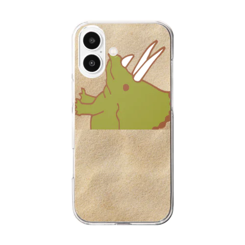【埋まり恐竜】とりけらとぷす Clear Smartphone Case