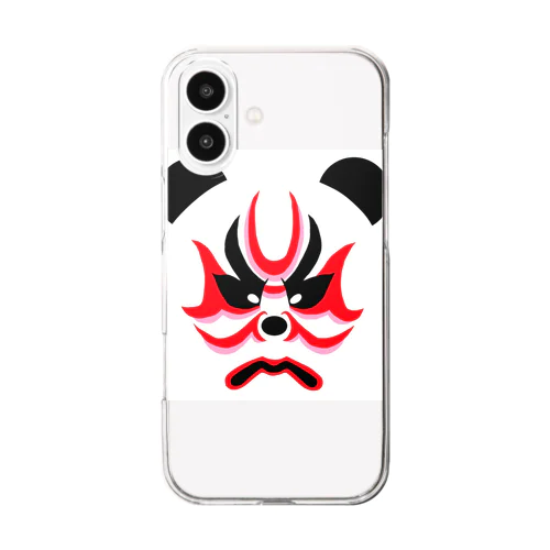 隈取りパンダ Clear Smartphone Case
