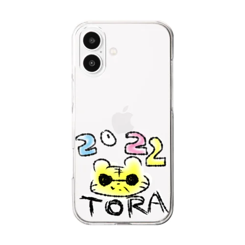 2022とらちゃん(ホワイト) Clear Smartphone Case