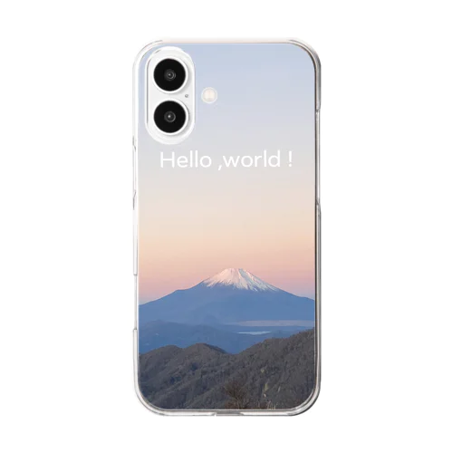 淡い空の富士山 Clear Smartphone Case