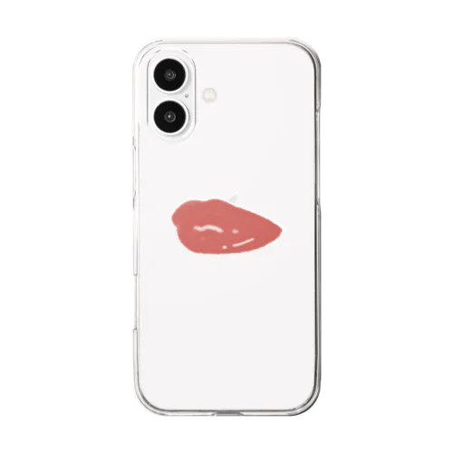 プルプルくちびる Clear Smartphone Case