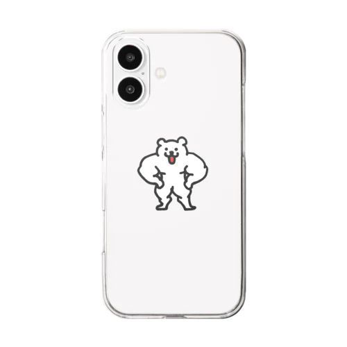 マッチョなクマ Clear Smartphone Case
