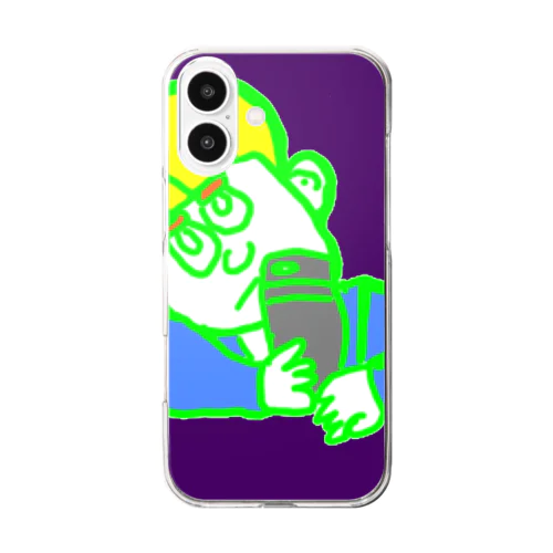 スマホをさわる少年 Clear Smartphone Case