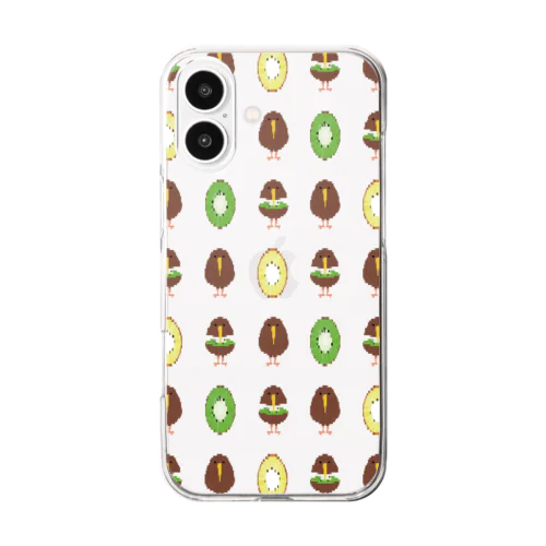 キウイカクカク Clear Smartphone Case