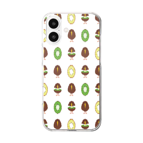 キウイカクカク　white Clear Smartphone Case