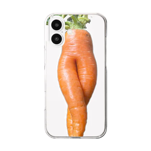 セクシーにんじん Clear Smartphone Case