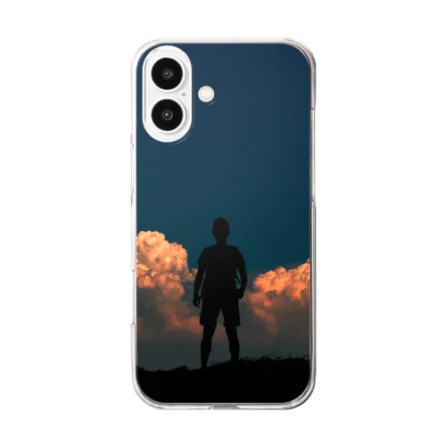 雲と青年（横） Clear Smartphone Case