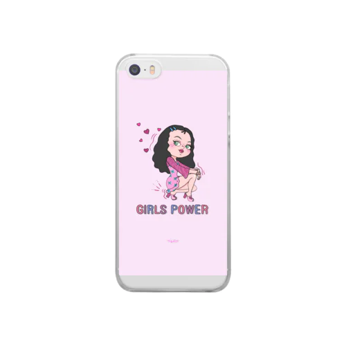 Girls power クリアスマホケース