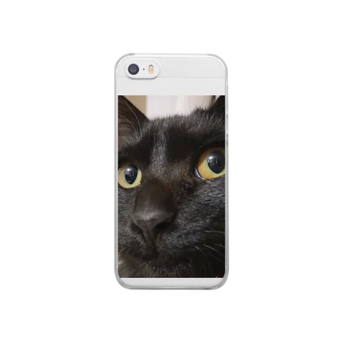 黒猫天ちゃん Clear Smartphone Case