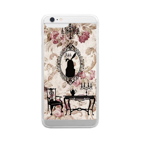 AKK Antique silhouette Line Clear Smartphone Case