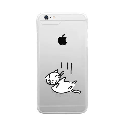 落ちている  可愛いのかどうかよくわからない猫 Clear Smartphone Case