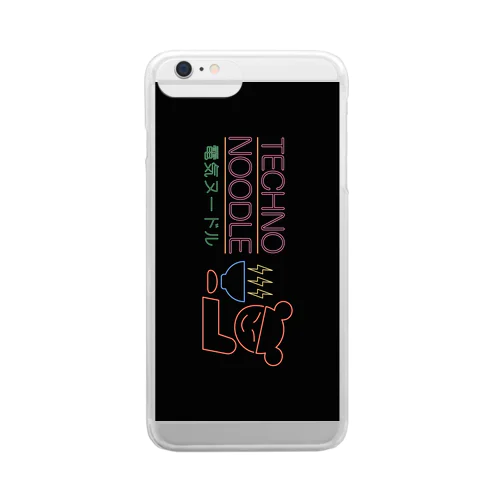 TECHNO NOODLE(case) Clear Smartphone Case