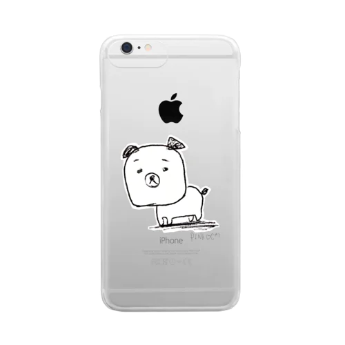 猫派が描いた犬 투명 스마트폰 케이스