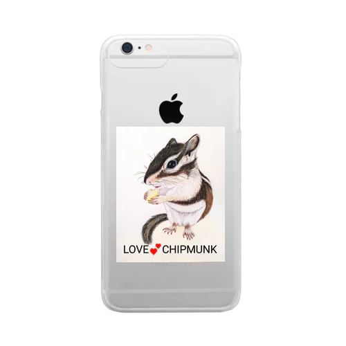 シマリス女子　LOVE💕CHIPMUNK Clear Smartphone Case