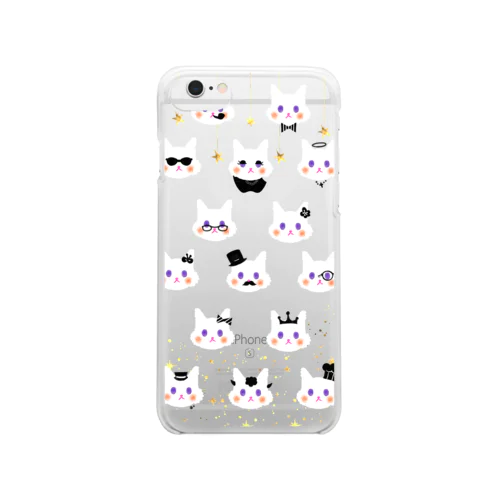 おしゃれネコづくし！クリアグリッター Clear Smartphone Case