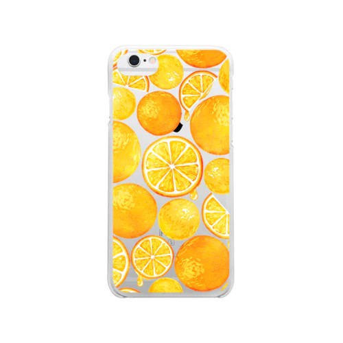 ごろごろオレンジ🍊 Clear Smartphone Case