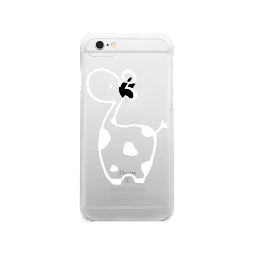 きりん 白 Clear Smartphone Case