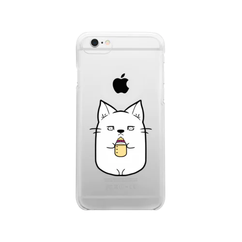 ねこさんとミルク(もちねこ) Clear Smartphone Case